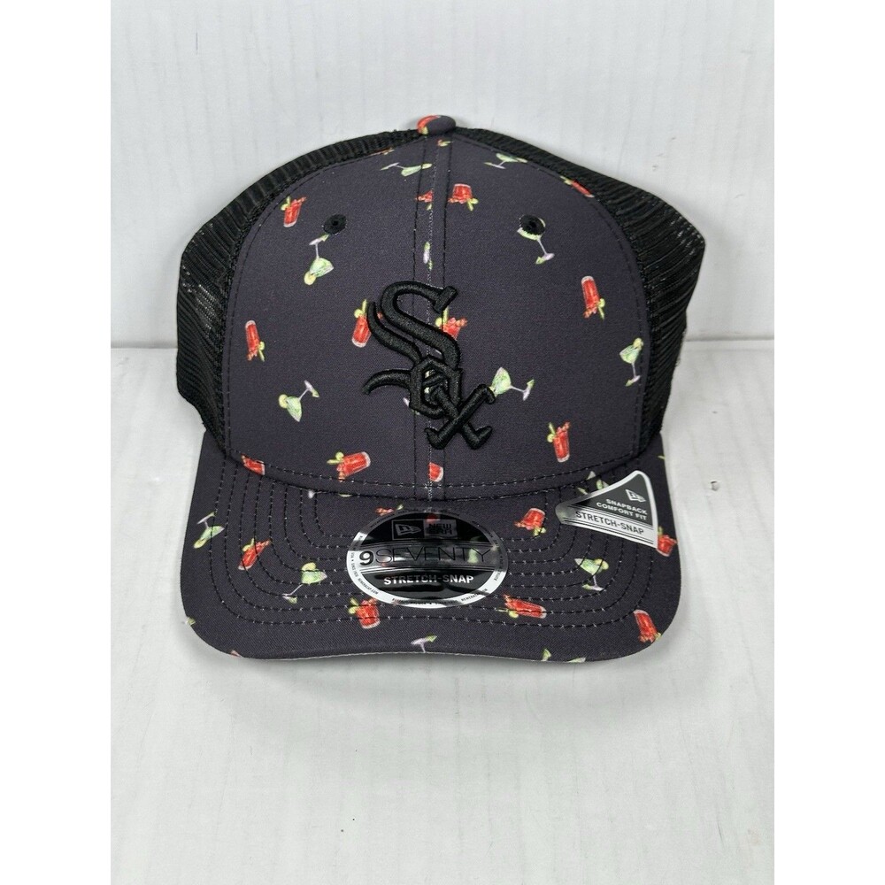 New Era Chicago White Sox Drinks Pattern MLB 9SEVENTY Stretch-Snap Hat Cap NWT